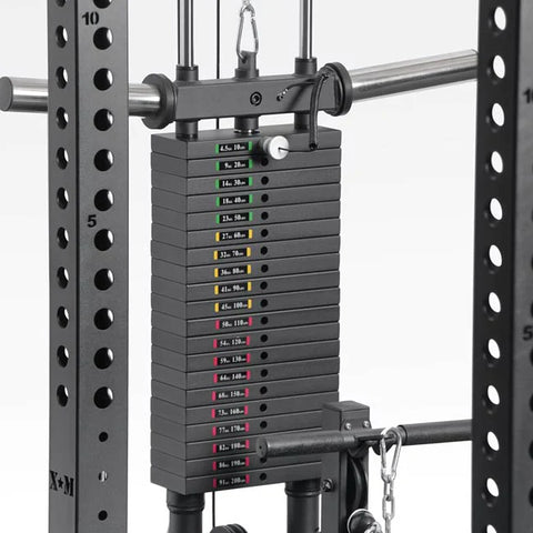XM Fitness Infinity Rack Lat Pull Down et Weight Stack